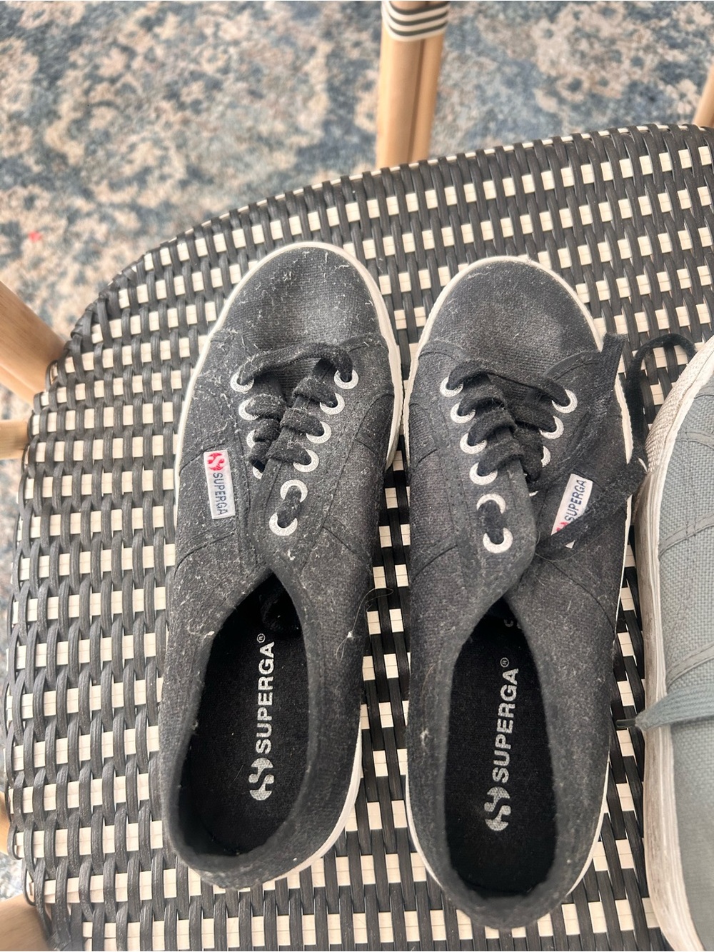 Superga Black Canvas Low-Top Sneakers